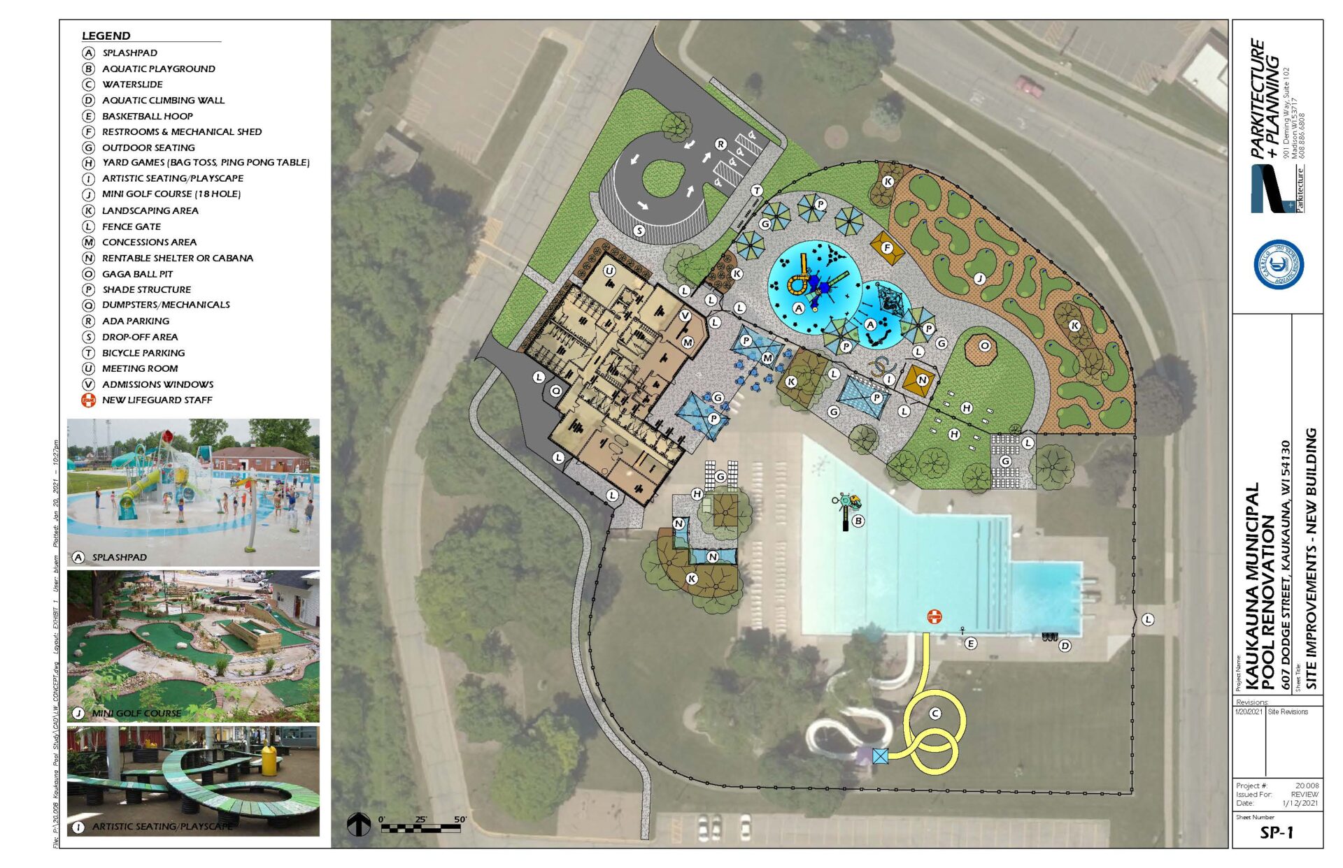 Kaukauna Pool Proposed Site Improvements Plan